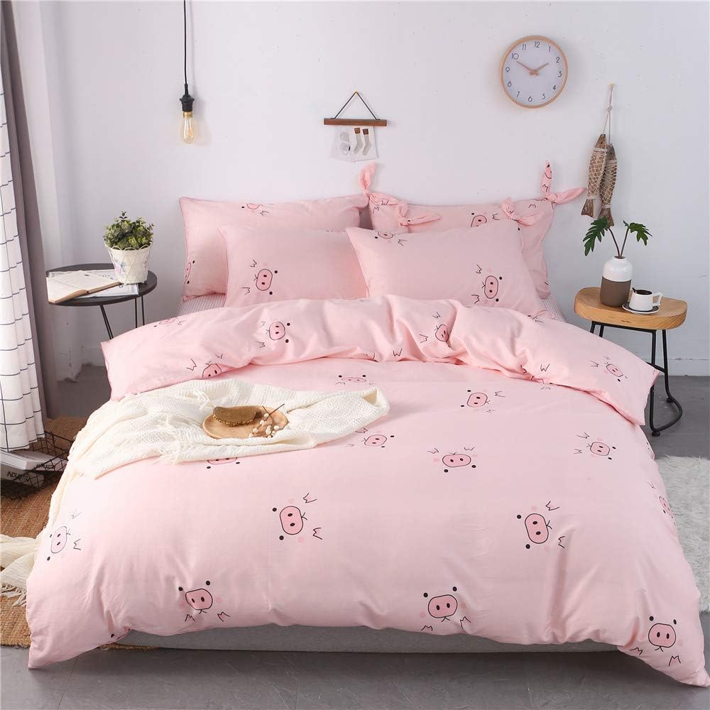 Cute Pig Kids Bedding Set Queen Pink Cotton Girls Bahrain Ubuy