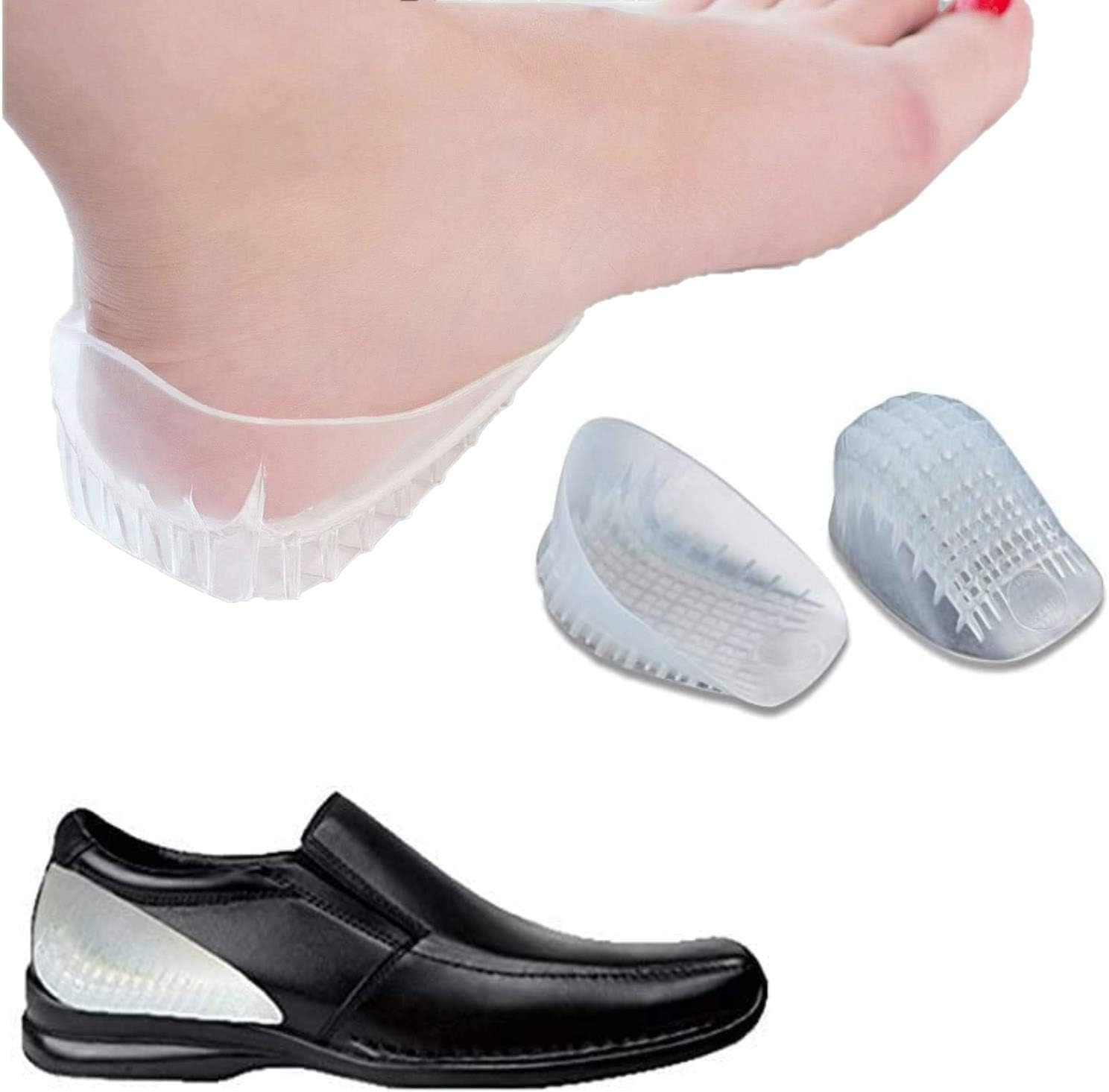 PEDIMEND Shock Absorbing Double Layer Heel Cups WHITE Silicone