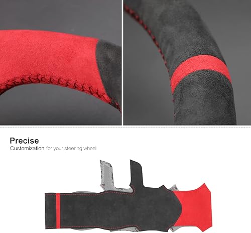 Miniatura 4 de MEWANT Funda para volante de automóvil, transpirable, color gris oscuro, para Toyota GR Supra 2020-2022, accesorios para volante