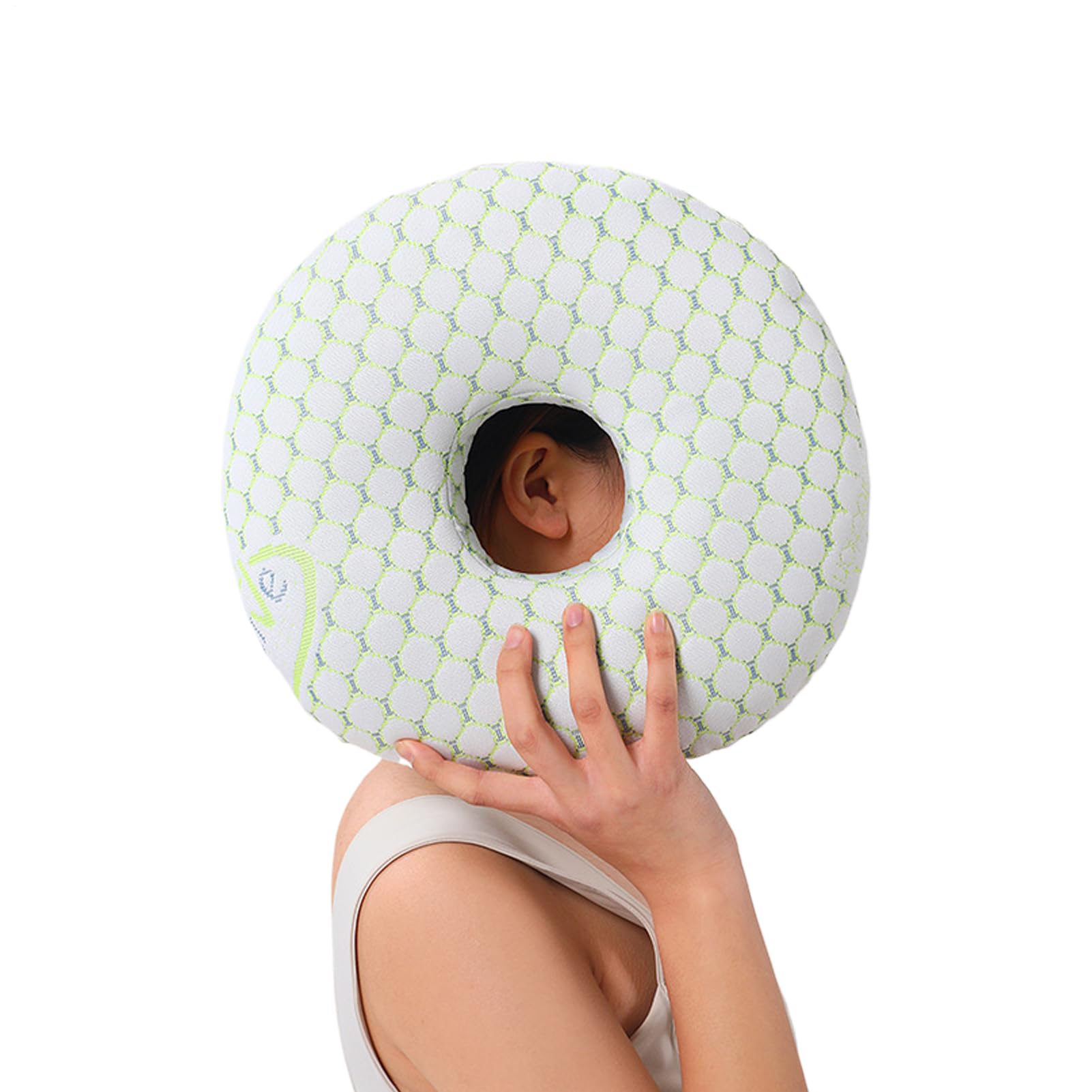Cojín piercing con hueco para oreja reposacabezas de viaje y dormitorio