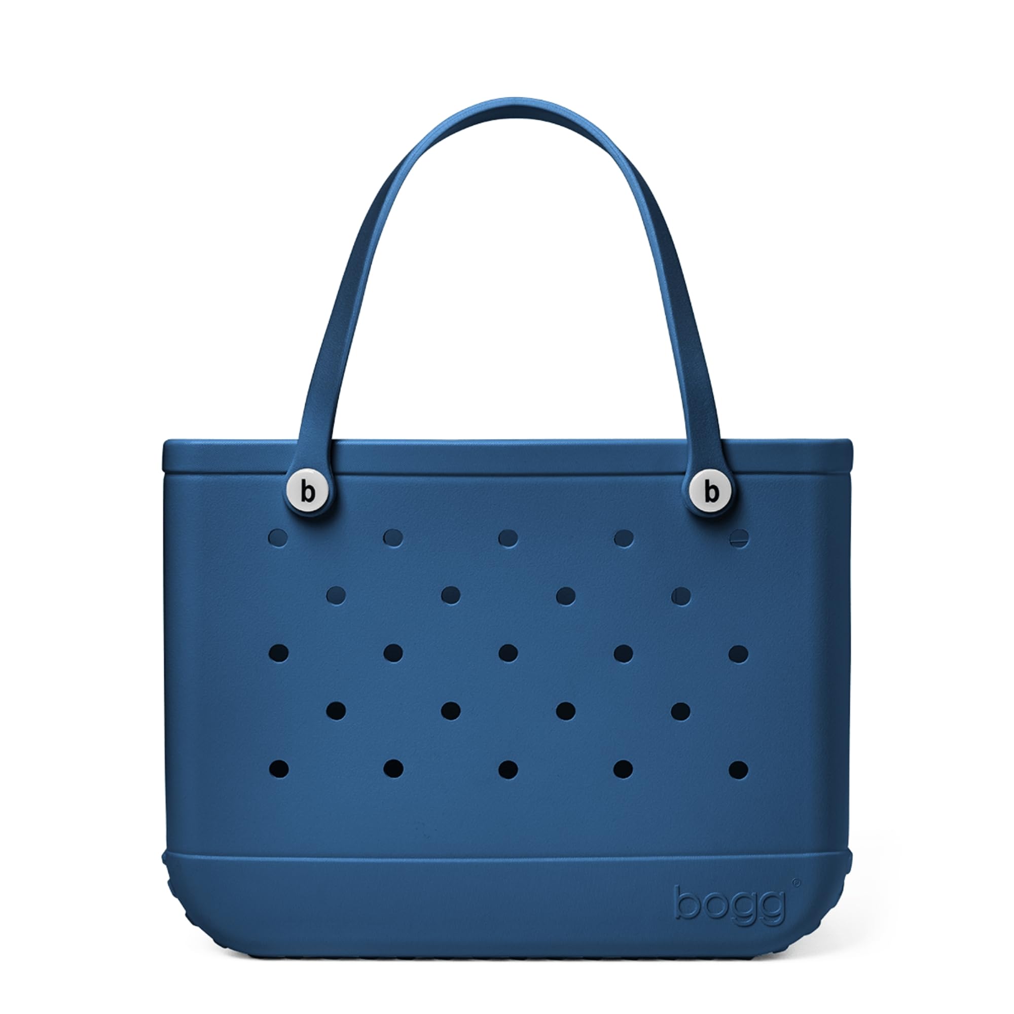 BOGG BAG Original Large Tote – 19” x 14” x 9” – Durable, Washable, Tip-proof – Beach, Pool, Boat, Work, Sports (Tail Feathers Peacock with White Buttons)