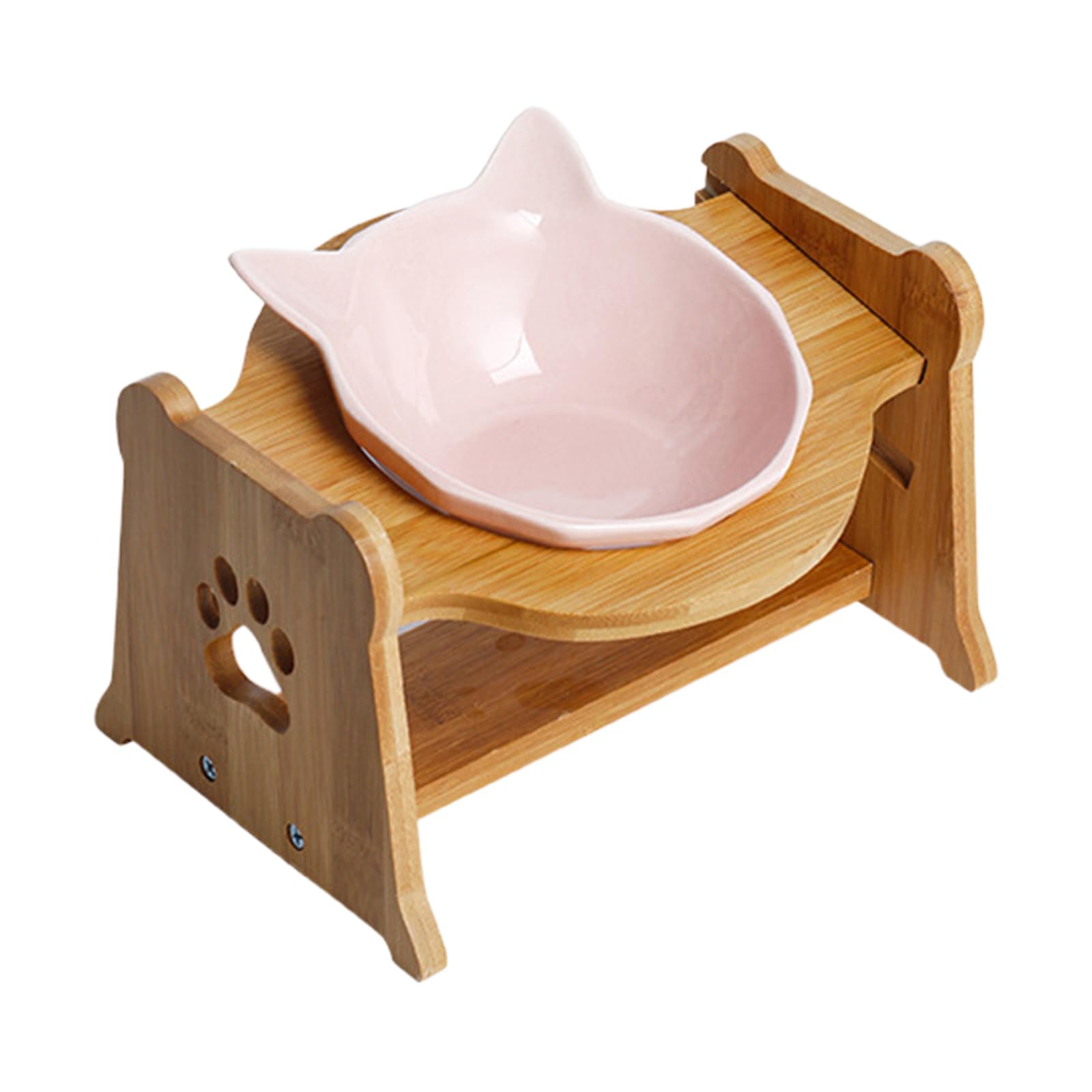 Gamelle protectrice pour chat inclinée et surélevée pour alimentation ergonomique féline