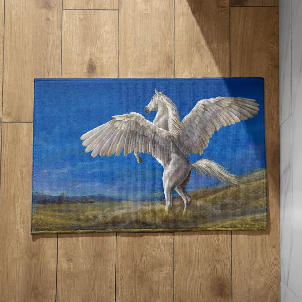Tapis de protection de sol grand format 50x80cm motif licorne