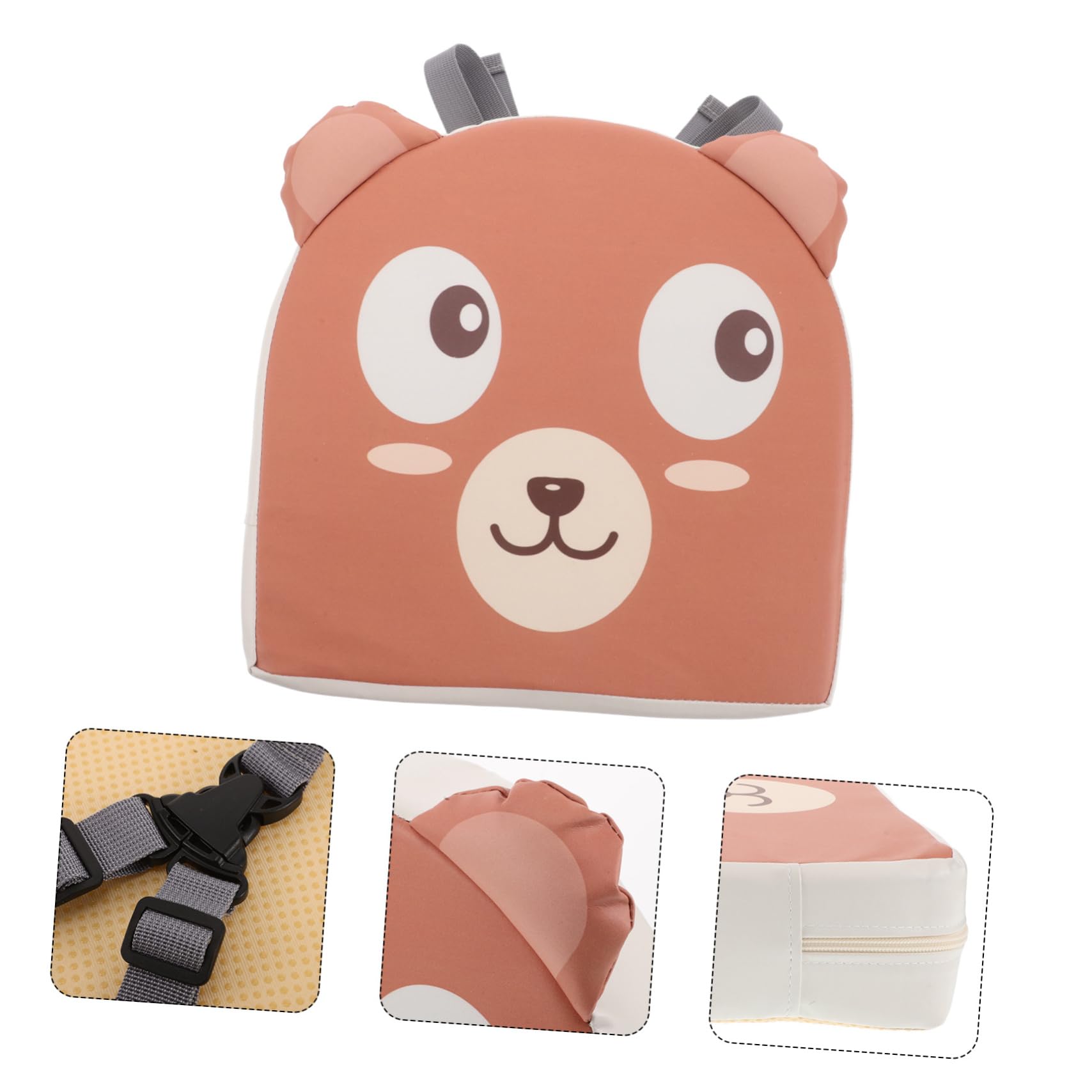 UPKOCH Seduta Rialzata per Bambini Design Cartone Animato, Cuscino per Sedia da Pranzo in Pelle Pu e Sponge, Rosso Adatto a Bambini e Studenti delle Elementari