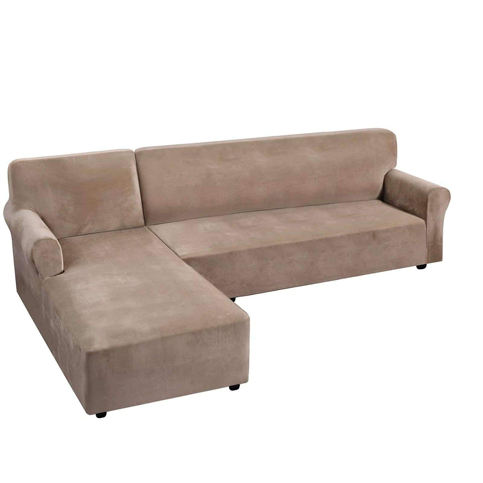 Housse de canapé d'angle en forme de L : lot de 2 solutions pour protéger le salon