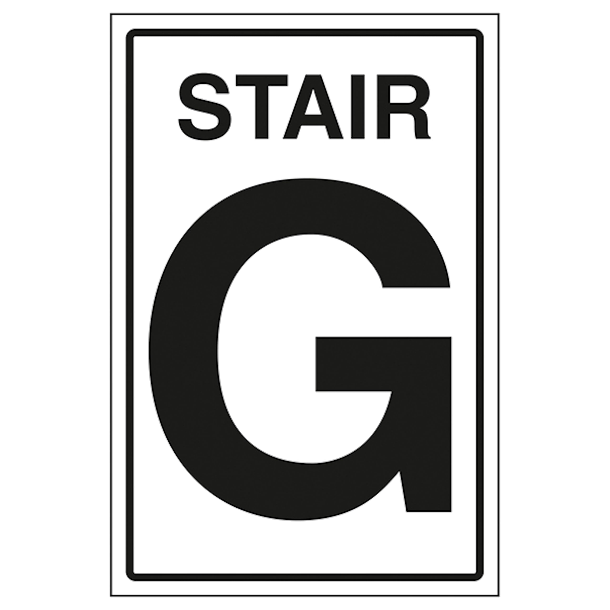 V Safety Stair G 200 x 300mm - 1mm Rigid Plastic Safety Sign