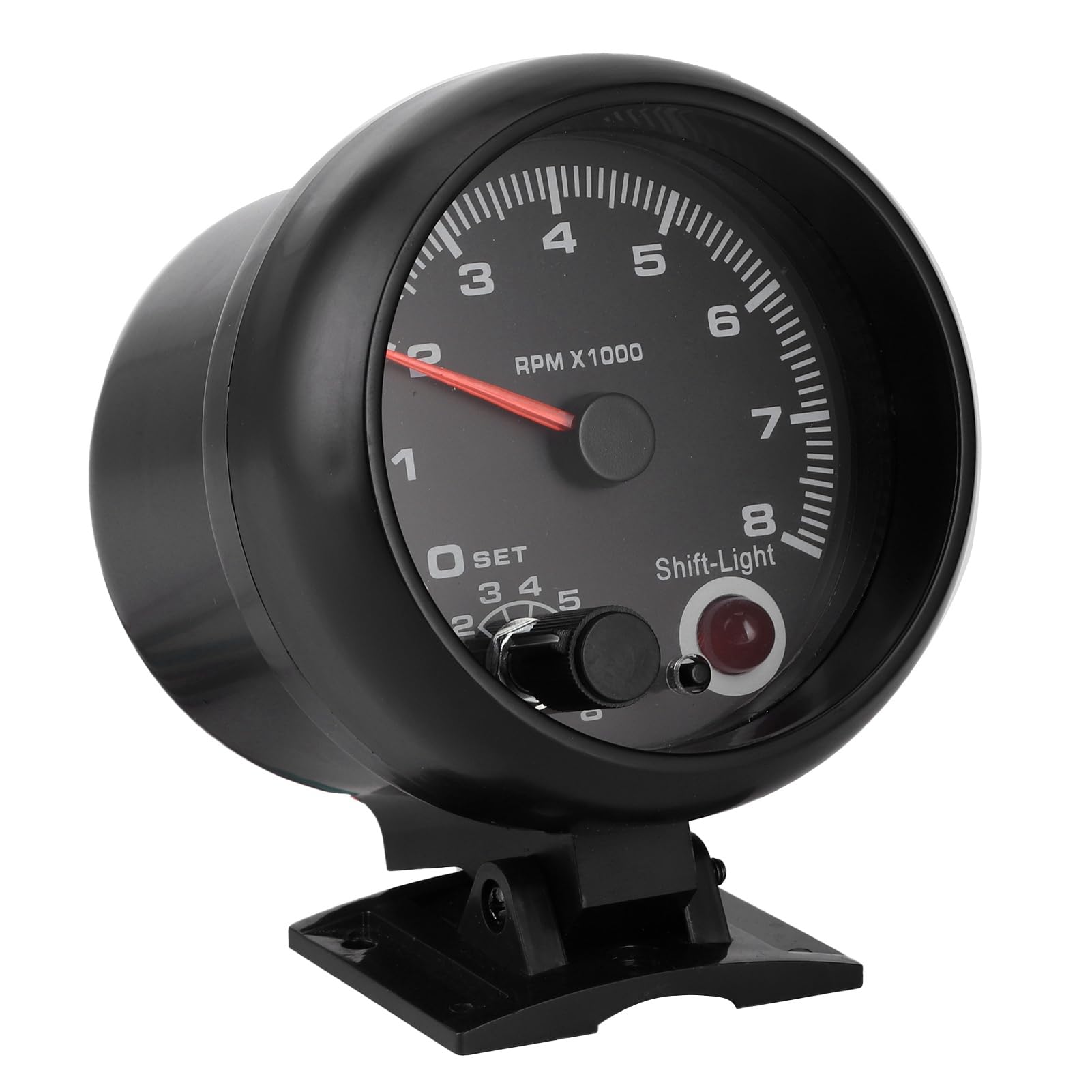 Tacómetro electrónico 3.75 Pulgadas 12V 0-8000 RPM para Coche con luz de Cambio Ajustable