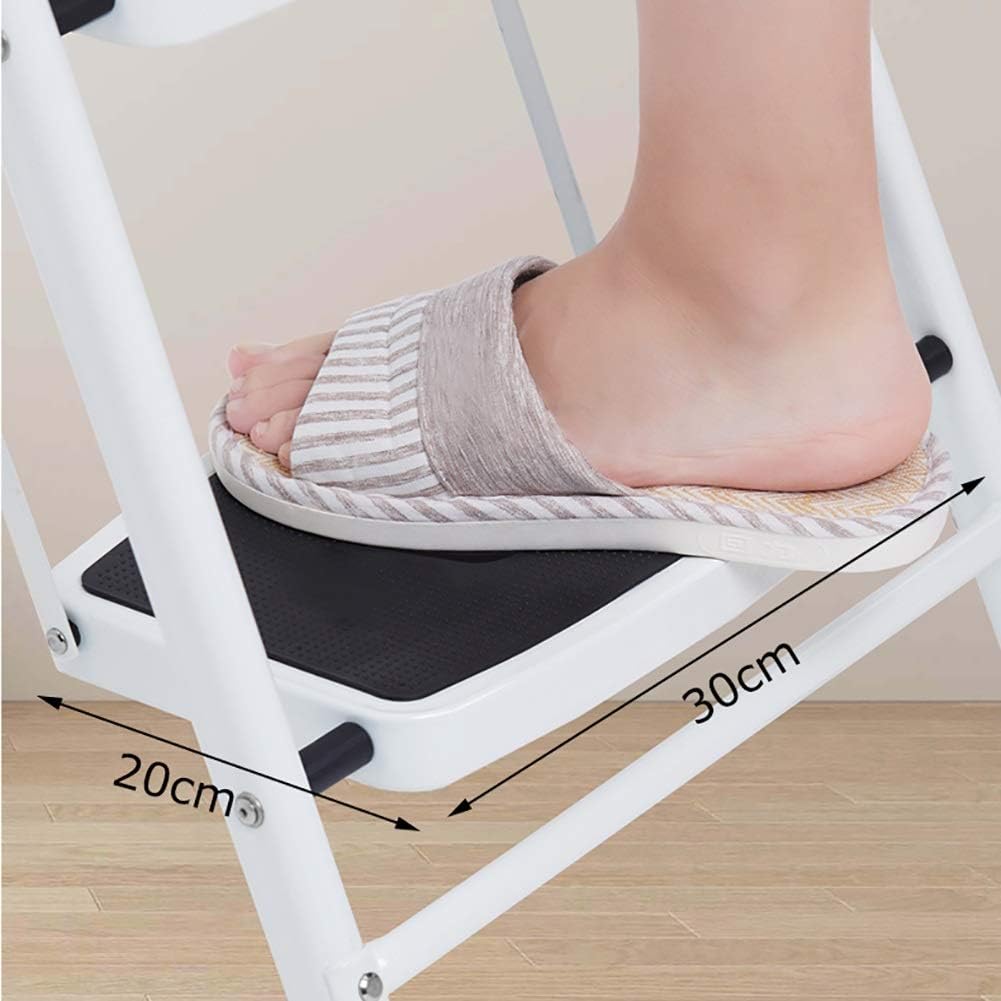 Folding Step Ladder Multifunctional Folding 3 Or 4 Steps Ladders Multipurpose Step Ladder, Non-Slip Pedal, Household Garden Building Safety Ladder (Size : 3 Steps)