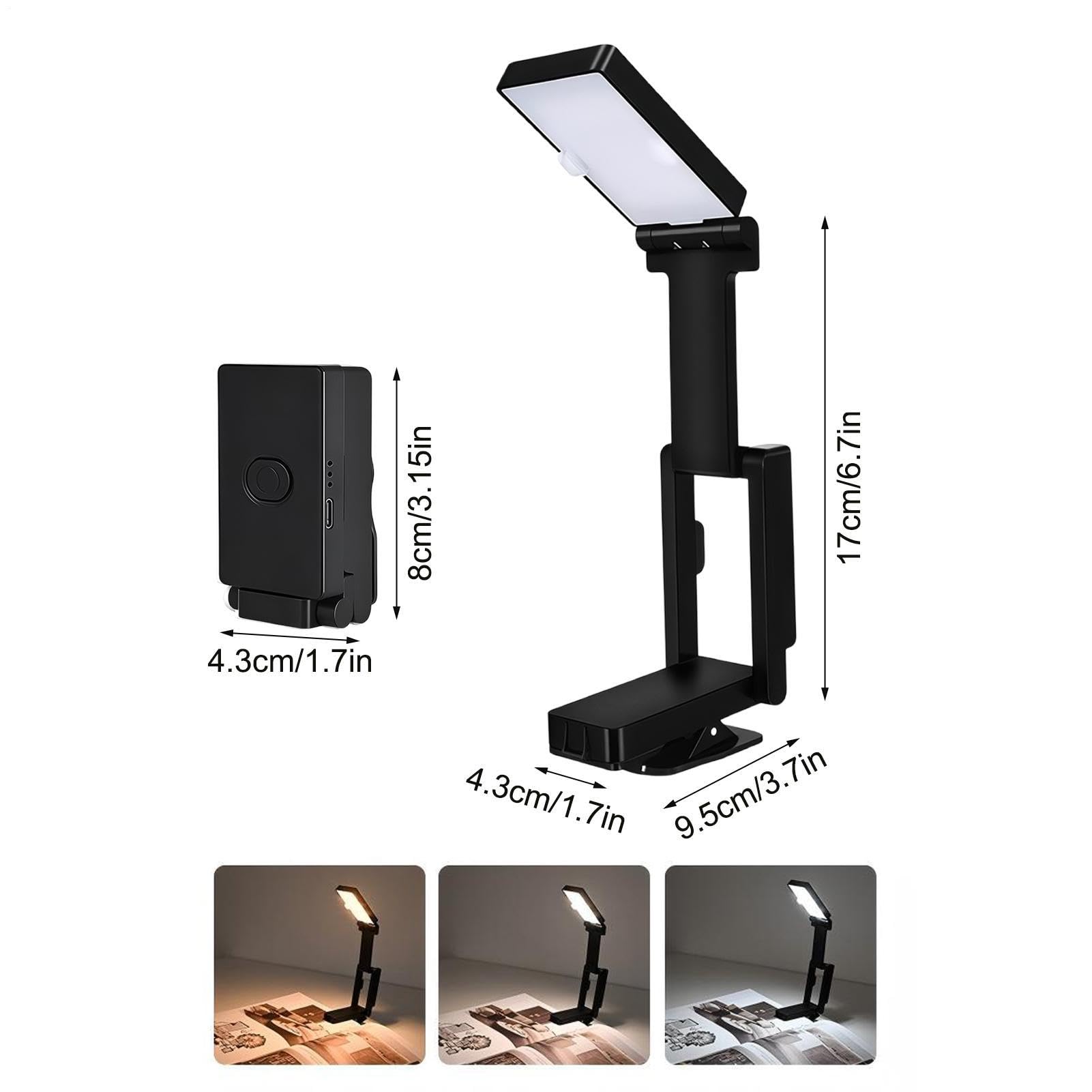 Generico Lampada da Lettura Ricaricabile Pieghevole Portatile con USB
