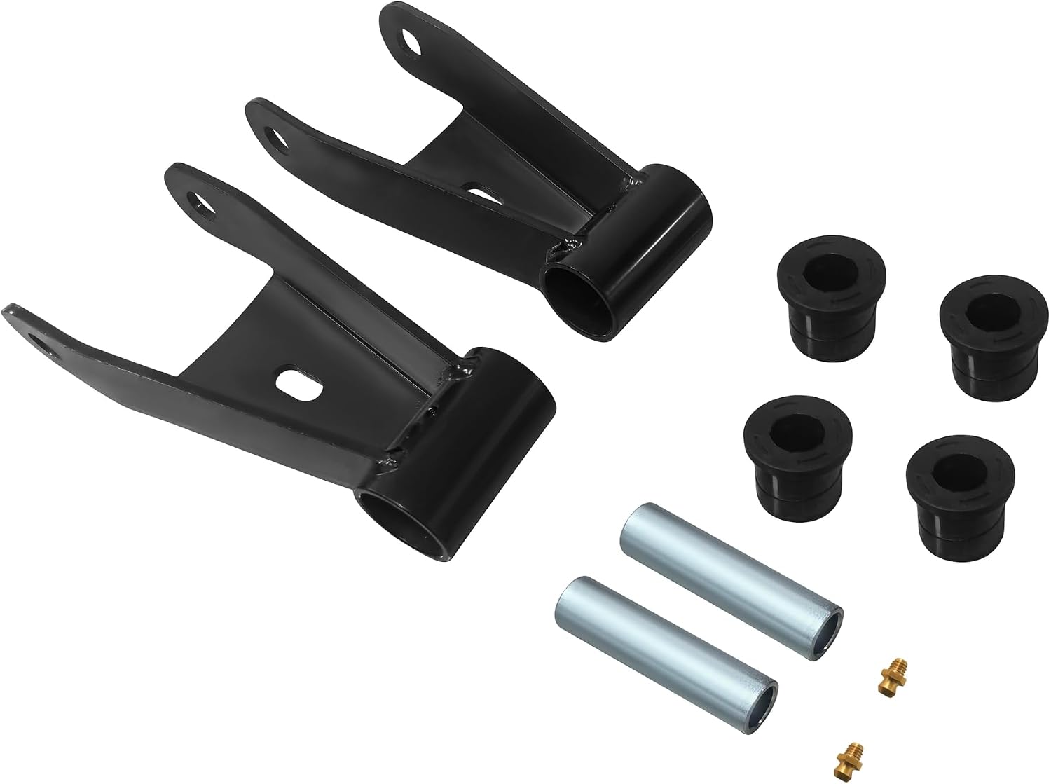 Shackles & Bushings Rear 1.5"Lowering Kit for Ford F-150 2021-2025 | Rear 1.5in Drop Shackles,For Ford F-150 2021 2022 2023 2024 2025 (2WD & 4WD),#M-3000-HB
