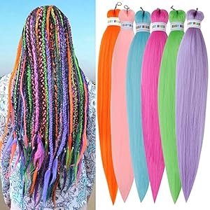 Colorful Braiding Hair Pre Stretche...