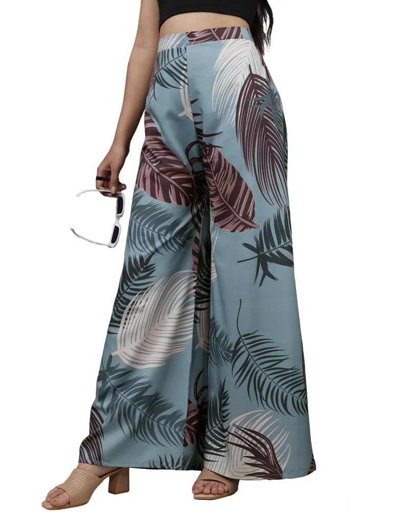 Eyebogler Women Graphic Printed Pure Cotton Palazzo