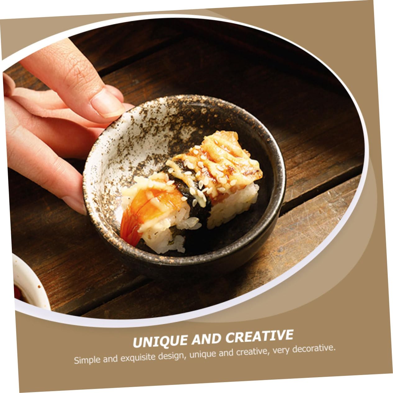 COLLBATH 4pcs Ceramic Saucer Appetizer Tray Convenient Spice Plate Dipping Sauce Plates Small Bowls for Salsa Bowls Decorative Sauce Dish Spices Multi-function Spice Dish Ceramics re-usable