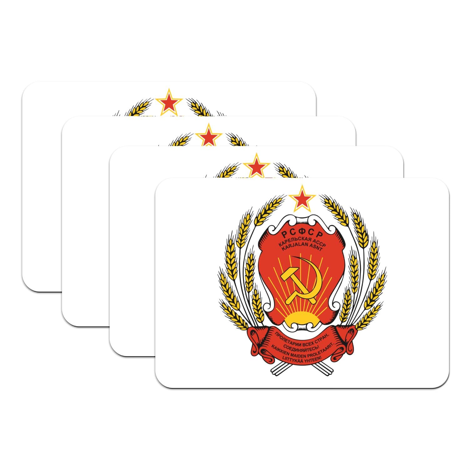 Grand set de table URSS vintage en caoutchouc épais aux détails précis
