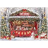 pub chocolat 【Polyvalent】: ce fond de pub chocolat chaud de Noël d'hiver arbore un motif de maison en bois rouge enneigée et de pain d'épices, ainsi que des éléments de décoration pour les arbres de Noël. Il convient à de nombreuses occasions. Il est idéal pour décorer des fêtes d'anniversaire, des fêtes de fin d'année, des mariages, des baby showers, des cérémonies de remise de diplômes, des soirées à thème, etc. Il peut également servir de fond photo, de diffusion vidéo en direct, de fond de studio, etc.