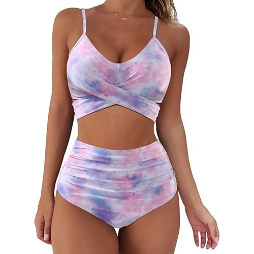 SUUKSESS Women Wrap Bikini Set Push Up High Waisted 2 Piece Swimsuits