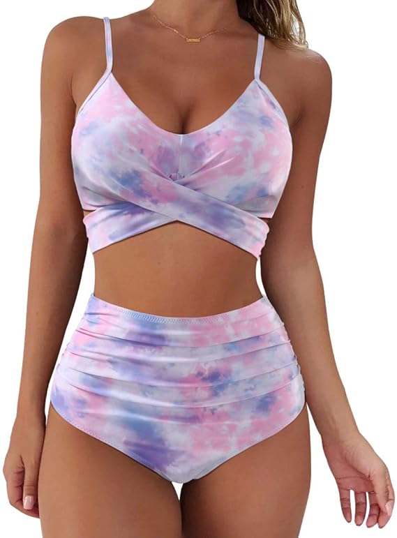 Cute Tie Dye Swimsuit for Greece to Hide Tummy