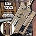 OneTigris Tactical ID Card Holder Hook & Loop Patch Badge Holder Neck Lanyard Key Ring and Credit Card Organizer (Coyote Brown)
