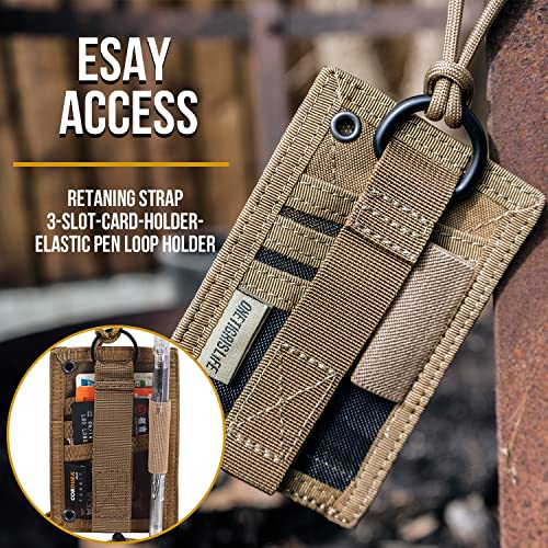 Image of OneTigris Tactical ID Card Badge Holder with Lanyard & Detachable Hook Loop