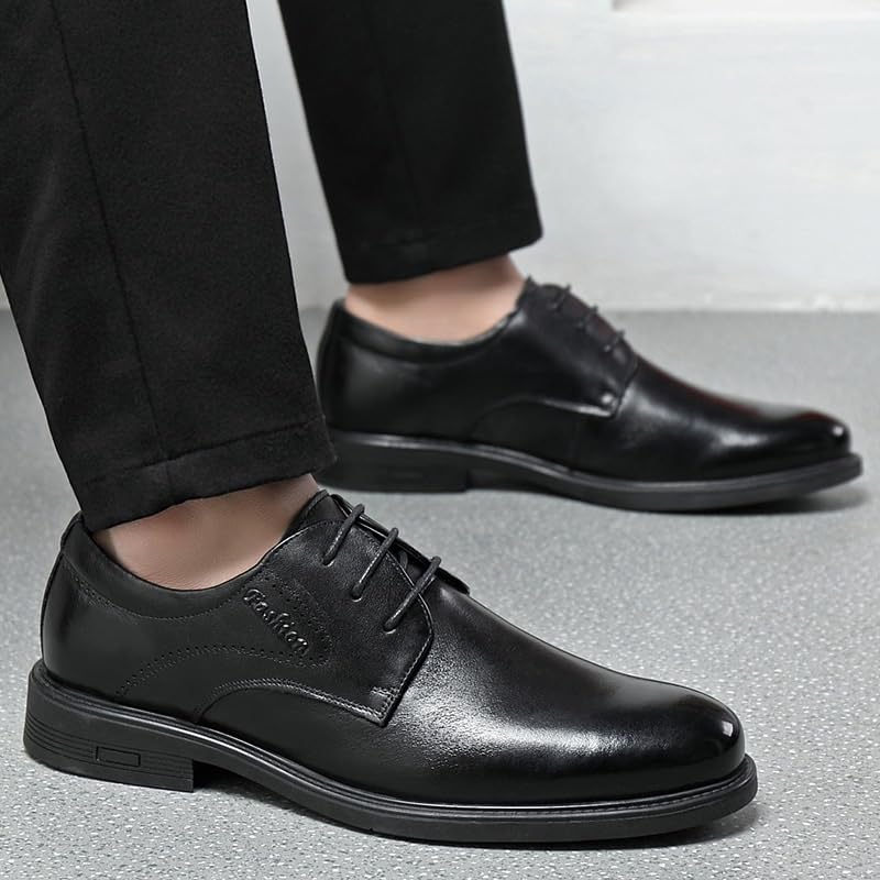 Men's Classic Lace-up Formal Brogue Oxfords Shoes Fashion Pointed Toe Business Tuxedo Shoes for Men3