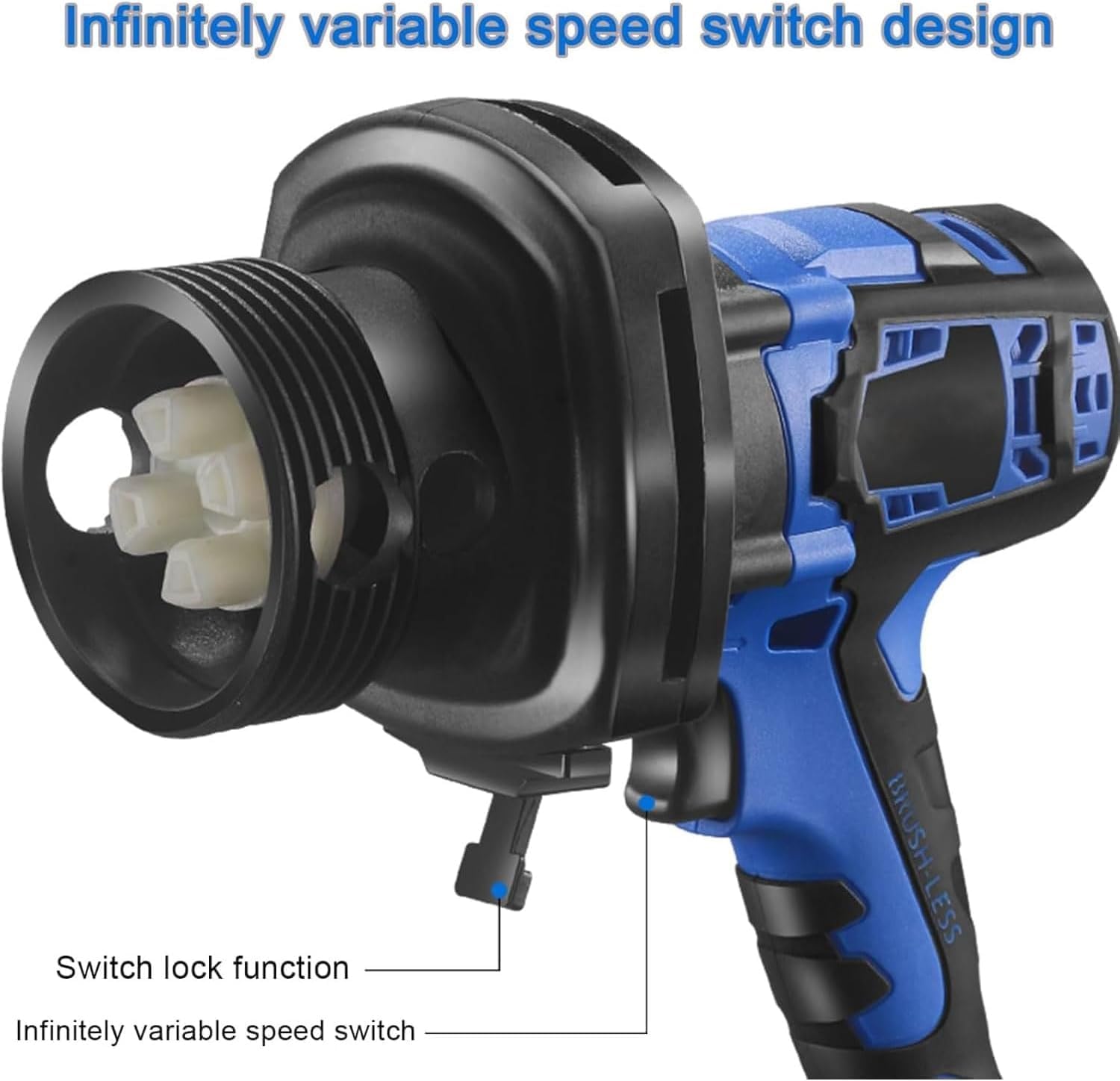 Bomba eléctrica para bidones 80-150 l/min Velocidad ajustable Longitud del tubo 92 cm Succión de alto caudal, para diésel/queroseno/fluidos hidráulicos/aceite comestible Aluminum-tube