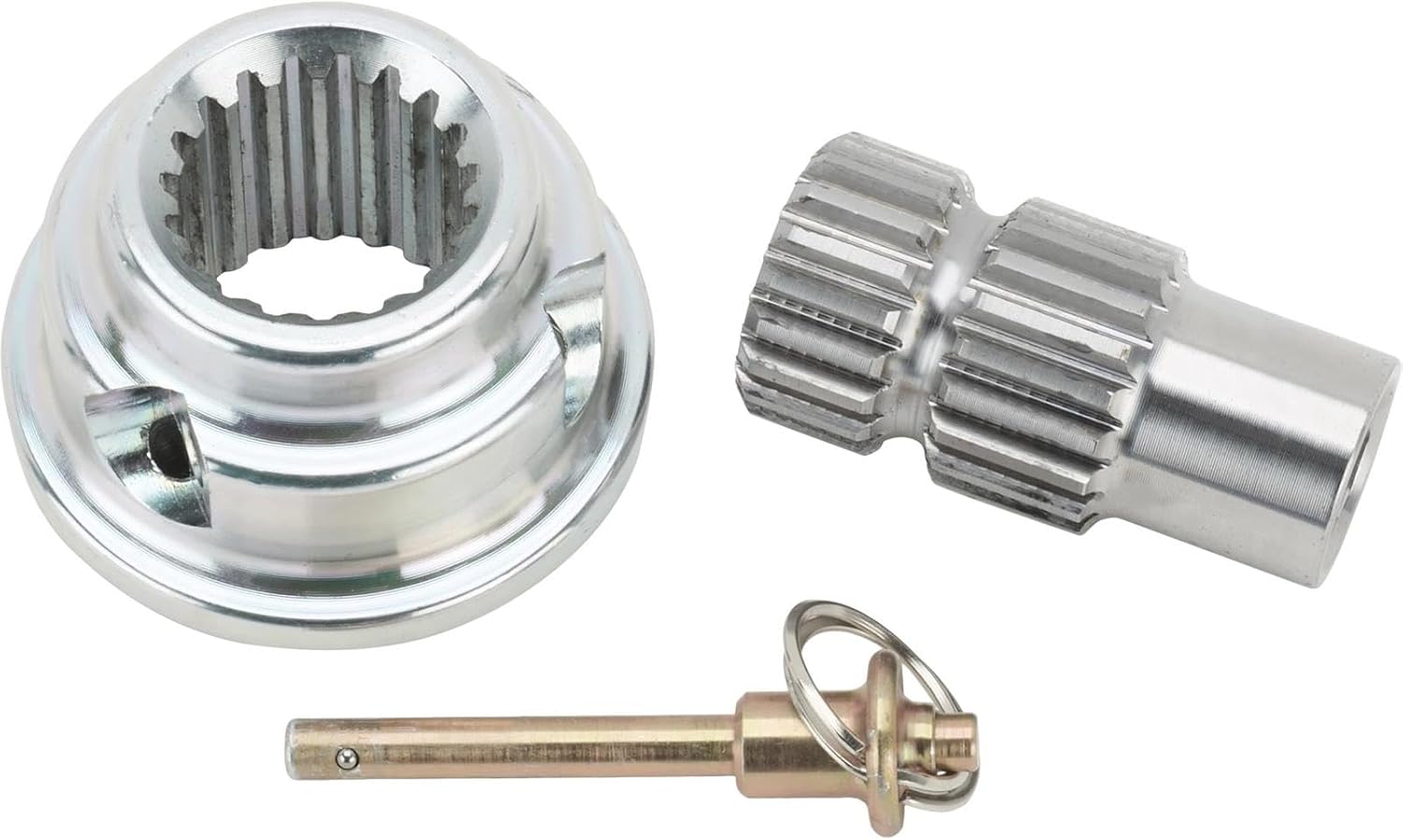 Pin-Style Quick Release Steel Steering Wheel Hub, 5/8 Inch Steel Shaft
