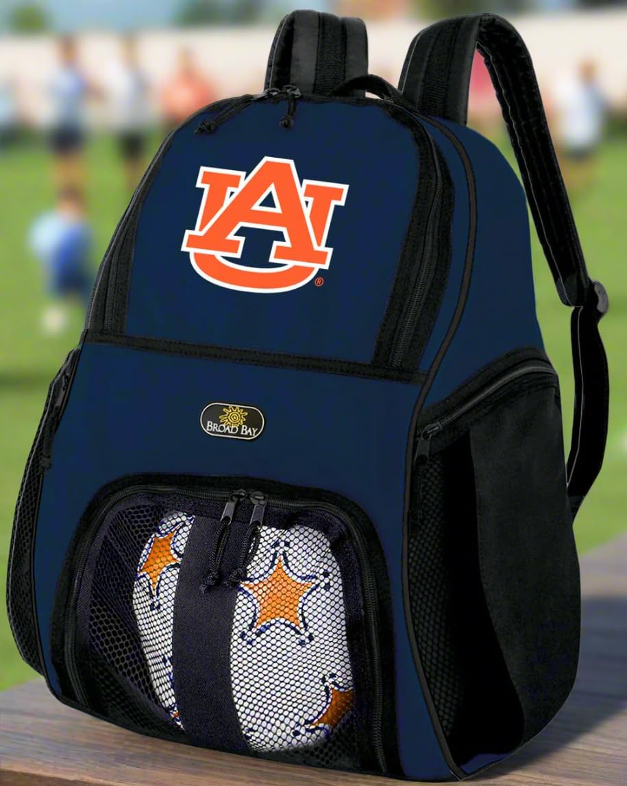 Broad Bay Auburn Soccer Backpack Auburn University Volleyball Bag Navy