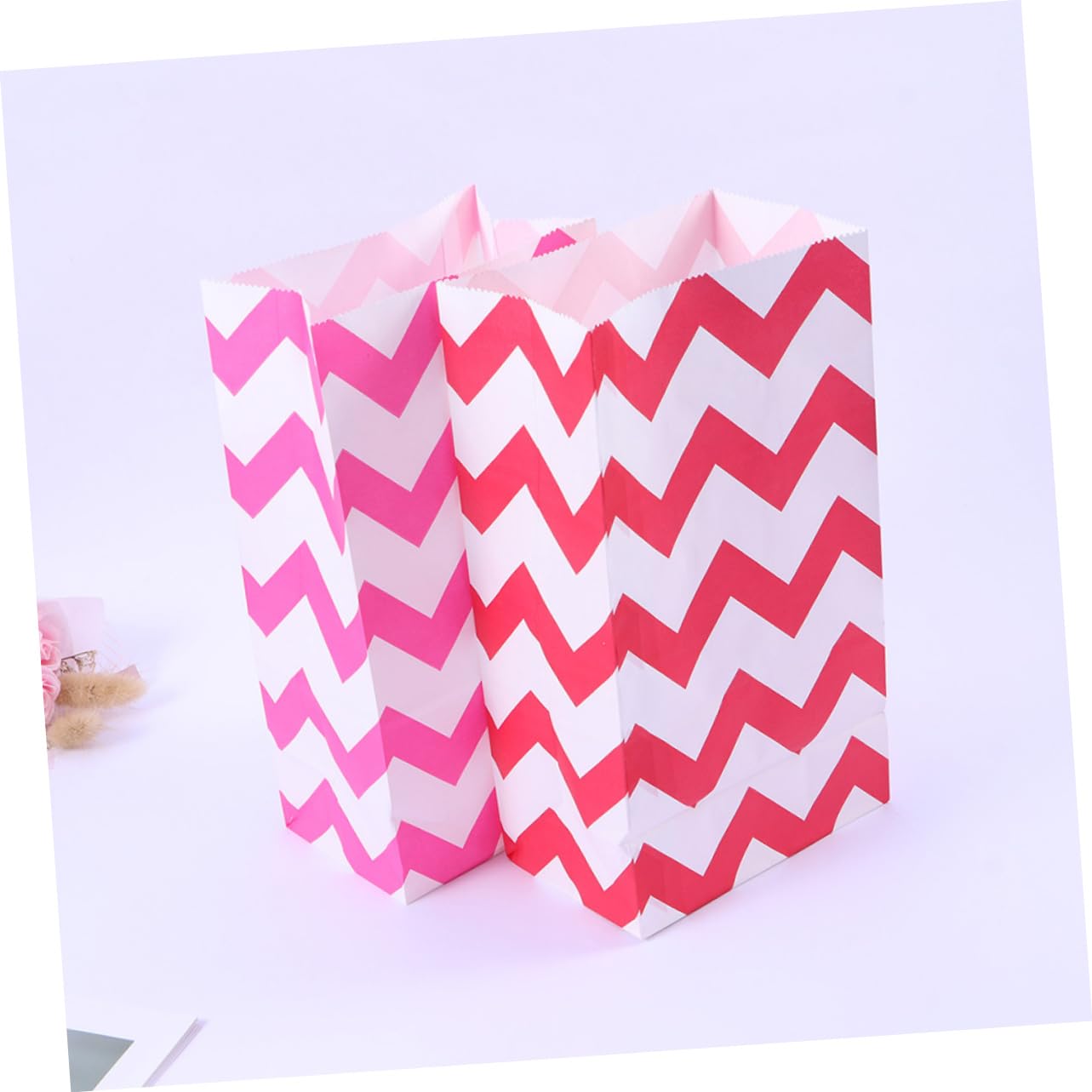 SOLUSTRE 60 Bunte Kraftpapiertüten aus Kraftpapier mit Griffen Recycelbar als Kekstüten oder Brottüten für Party und Backverpackungen