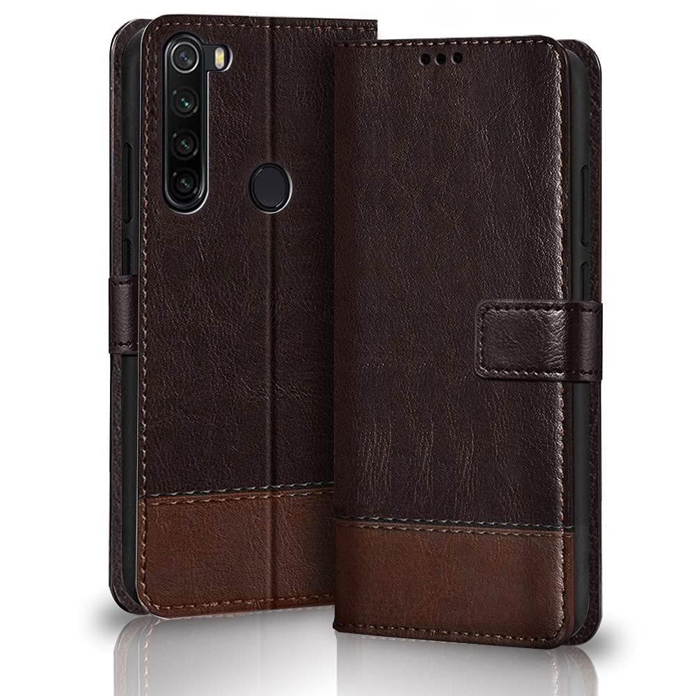 TheGiftKart Flip Back Cover Case for Redmi Note 8 | Dual-Color Leather Finish | Inbuilt Stand & Pockets | Wallet Style Flip Back Case Cover for Xiaomi Redmi Note 8 (Coffee & Brown) (B09RXS71FC) Amazon Price History, Amazon Price Tracker
