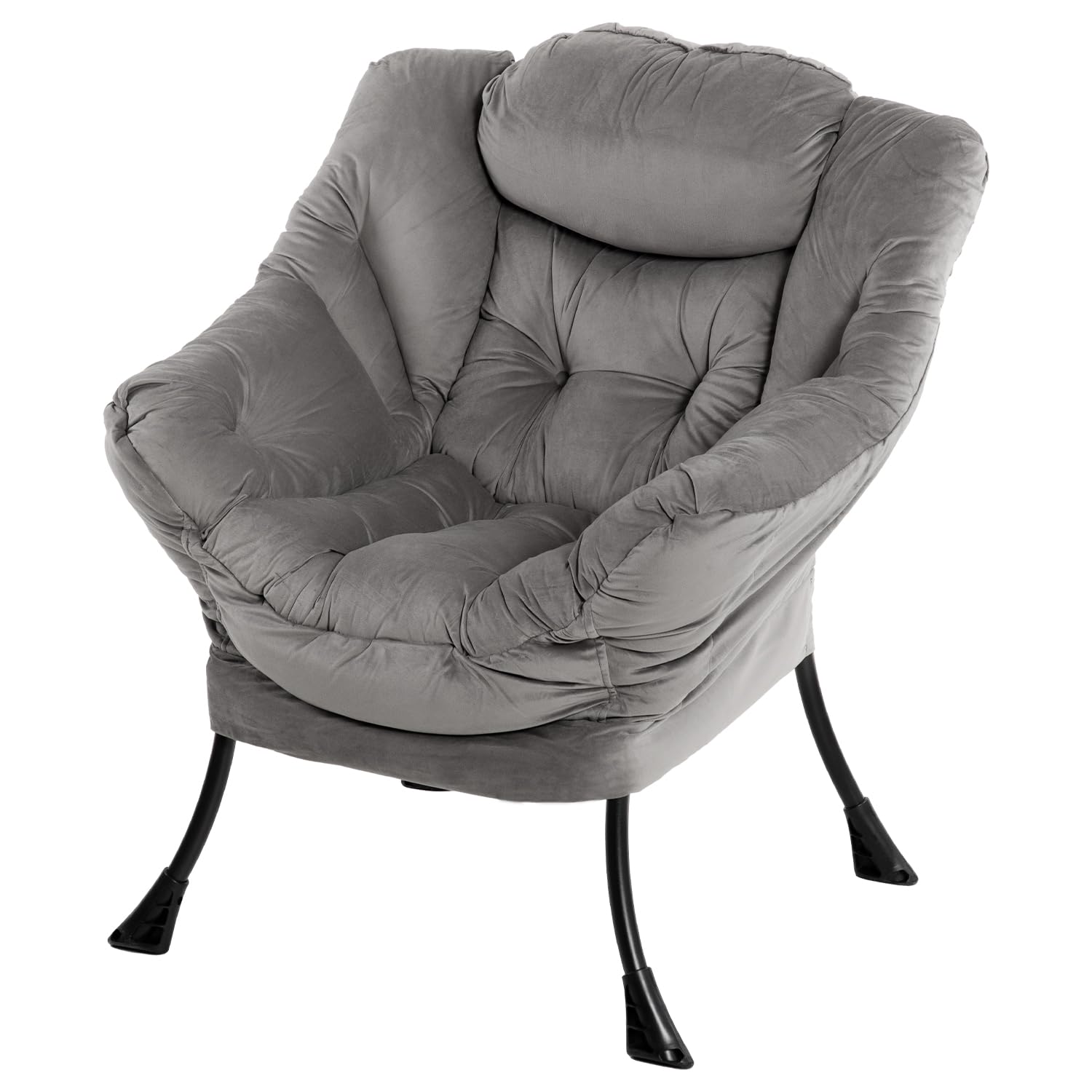 AIMEZO Relax Fauteuil, Lazy Chair Canapé de Loisir Moderne, Fauteuil de Lecture de Loisir pour Chambre/Salon/Balcon, Gris Clair