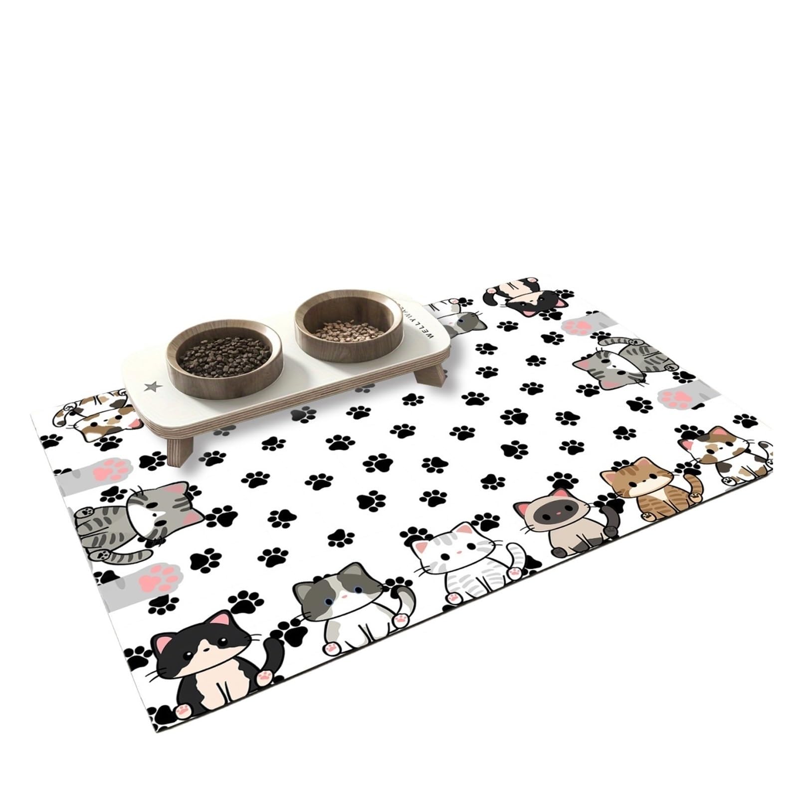 Tapis de litière chat terre de diatomées ultra absorbant séchage rapide 40x60cm