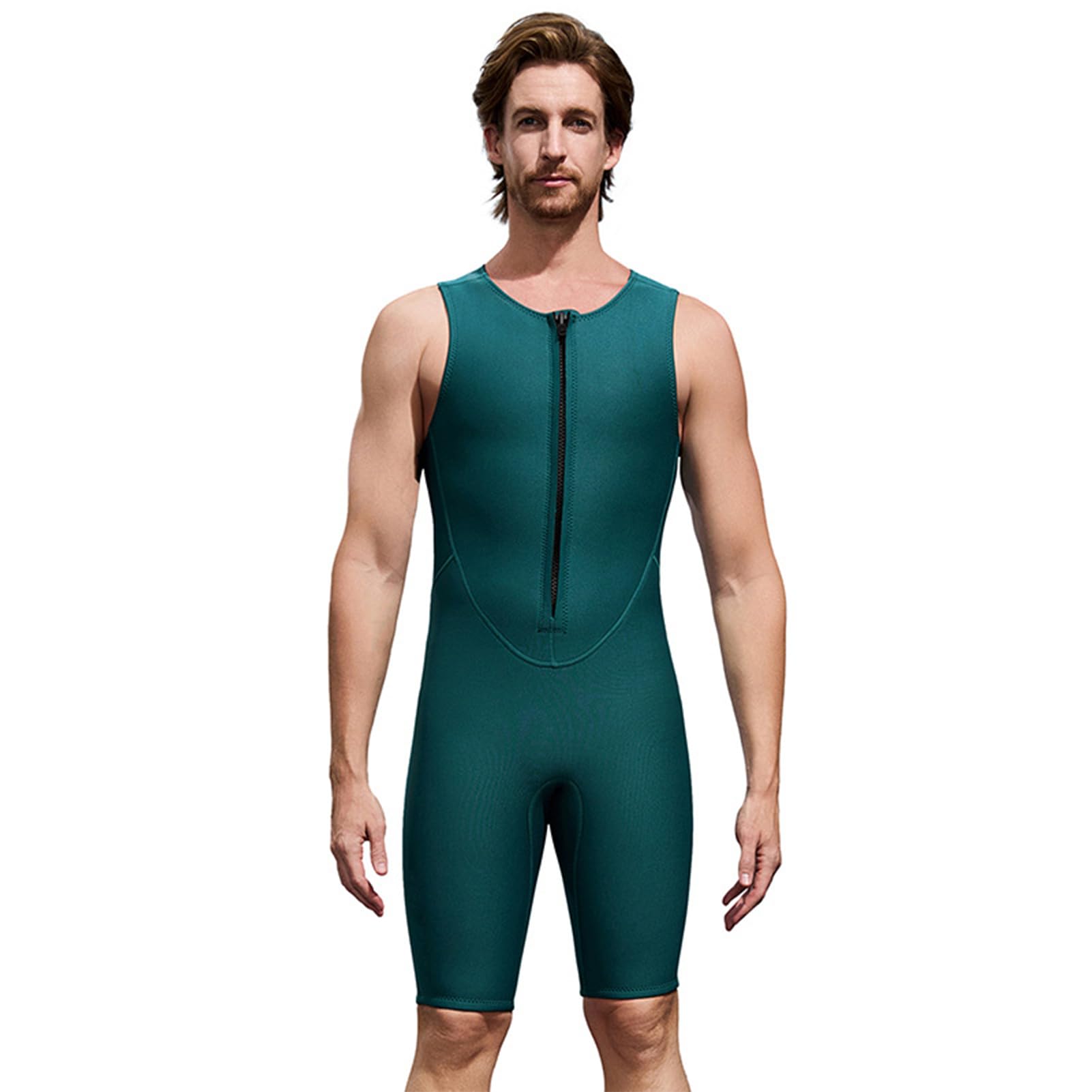 Dilwe Traje de Neopreno sin Mangas de 2 Mm para Mujer, Traje de Buceo con Cremallera Frontal de Neopreno Elástico, con Aislamiento Térmico para Snorkel, Surf, Natación, Deportes
