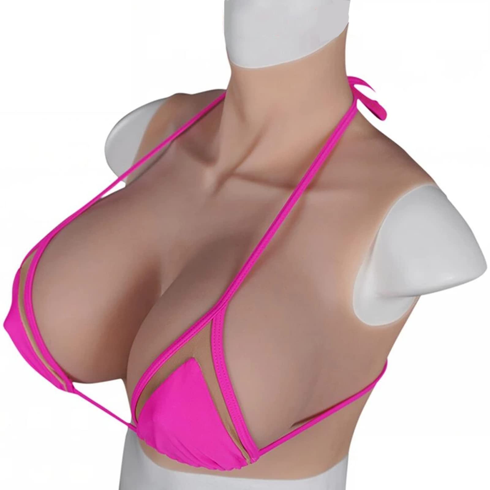 Artificial Silicone Breast Forms G/H Cup Fake Boobs Enhancer Tits Transgender Breastplate for Crossdresser Drag Queen image 1 of 7 B0C2CMB34Q