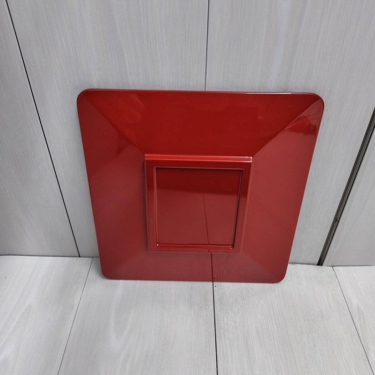 Amazon.co.jp: 曽呂利盆朱木製茶道具お茶朱塗り22.7cm×21.1cm×高さ1.8