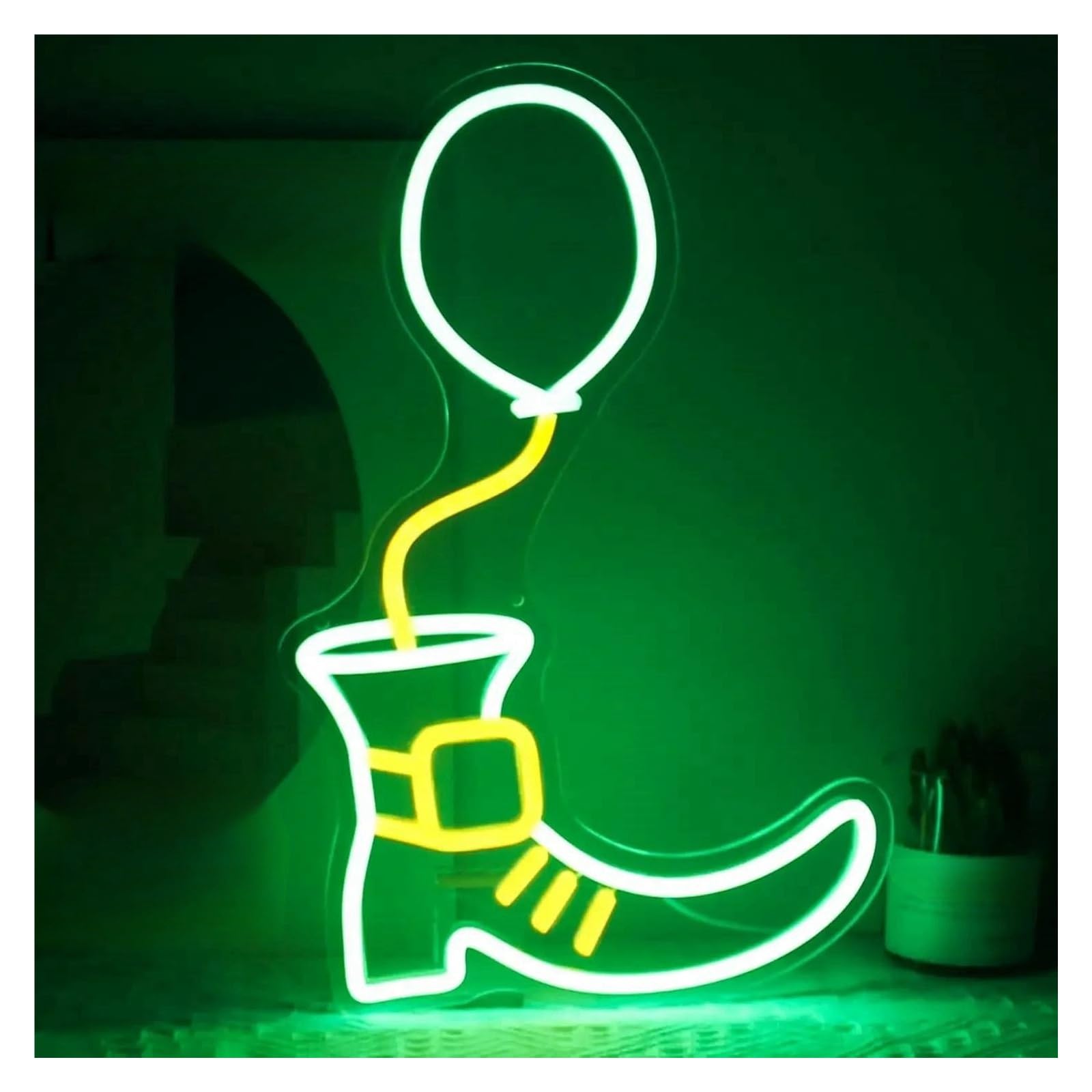LEMST Signs Lamp Balloon Neon Sign Light Dimmable USB Powered for Man Cave Bar Bedroom Store Club Bistro Room Wall Decor 23.2cmx37cm
