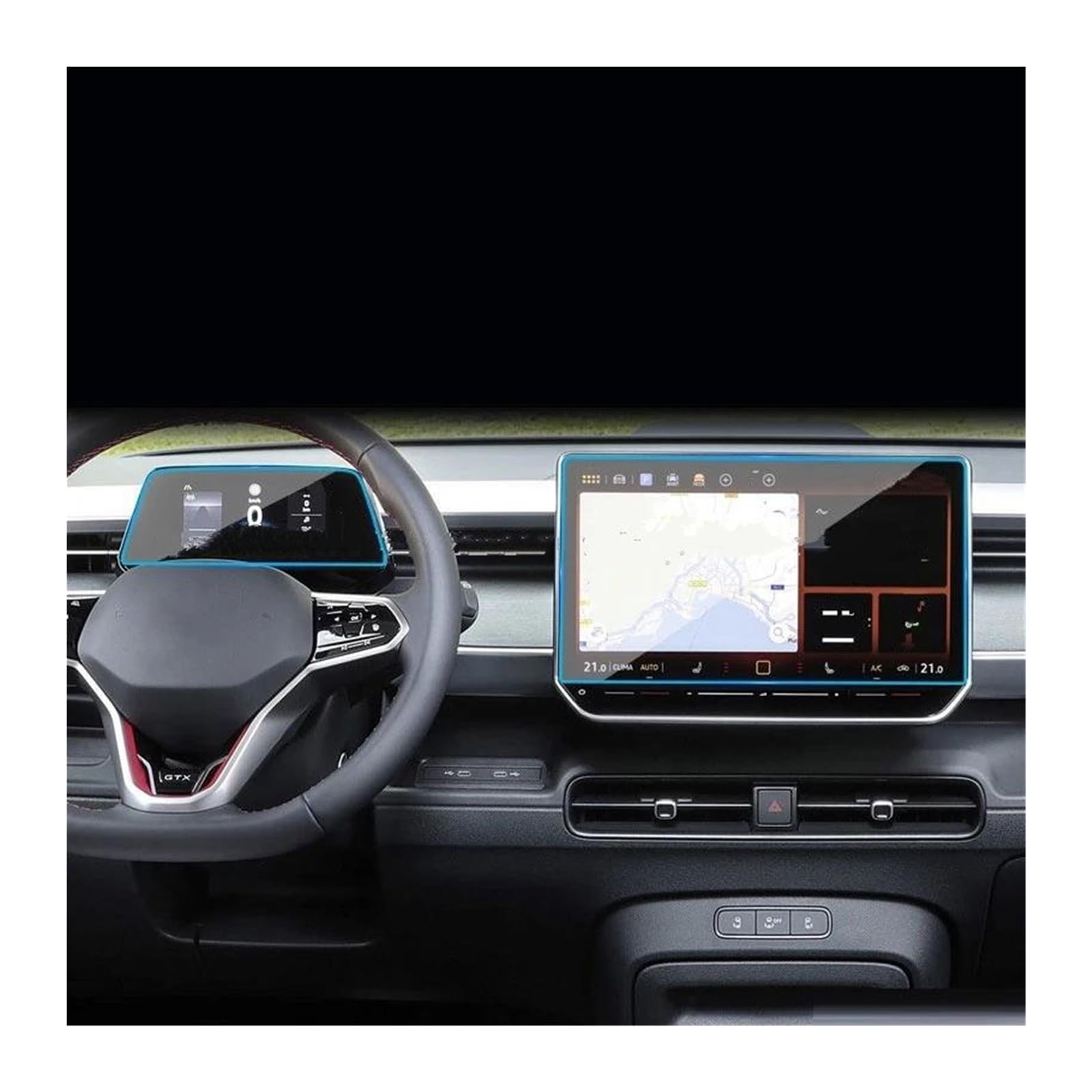 Protector de Pantalla de Cristal Templado antiarañazos para VW ID.Buzz 2024-2025, 12,9 Pulgadas, GPS Navigation, salpicadero de 5,3 Pulgadas.