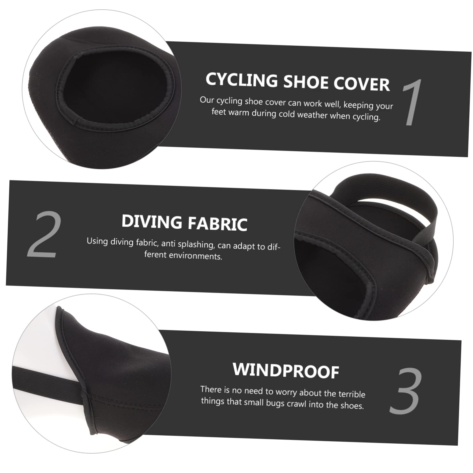 Toddmomy 2pcs Sturdy Anti-Slip Waterproof Cycling Shoe Covers Warm Windproof Non-Slip Bike Riding Overshoes Bowling Supply