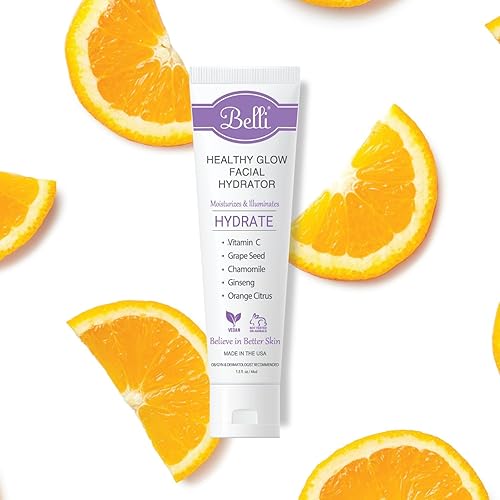 Miniatura 1 de Belli Skincare Healthy Glow Hidratante facial e hidratante, crema facial con vitamina C para pieles grasas, secas y sensibles, seguro para el