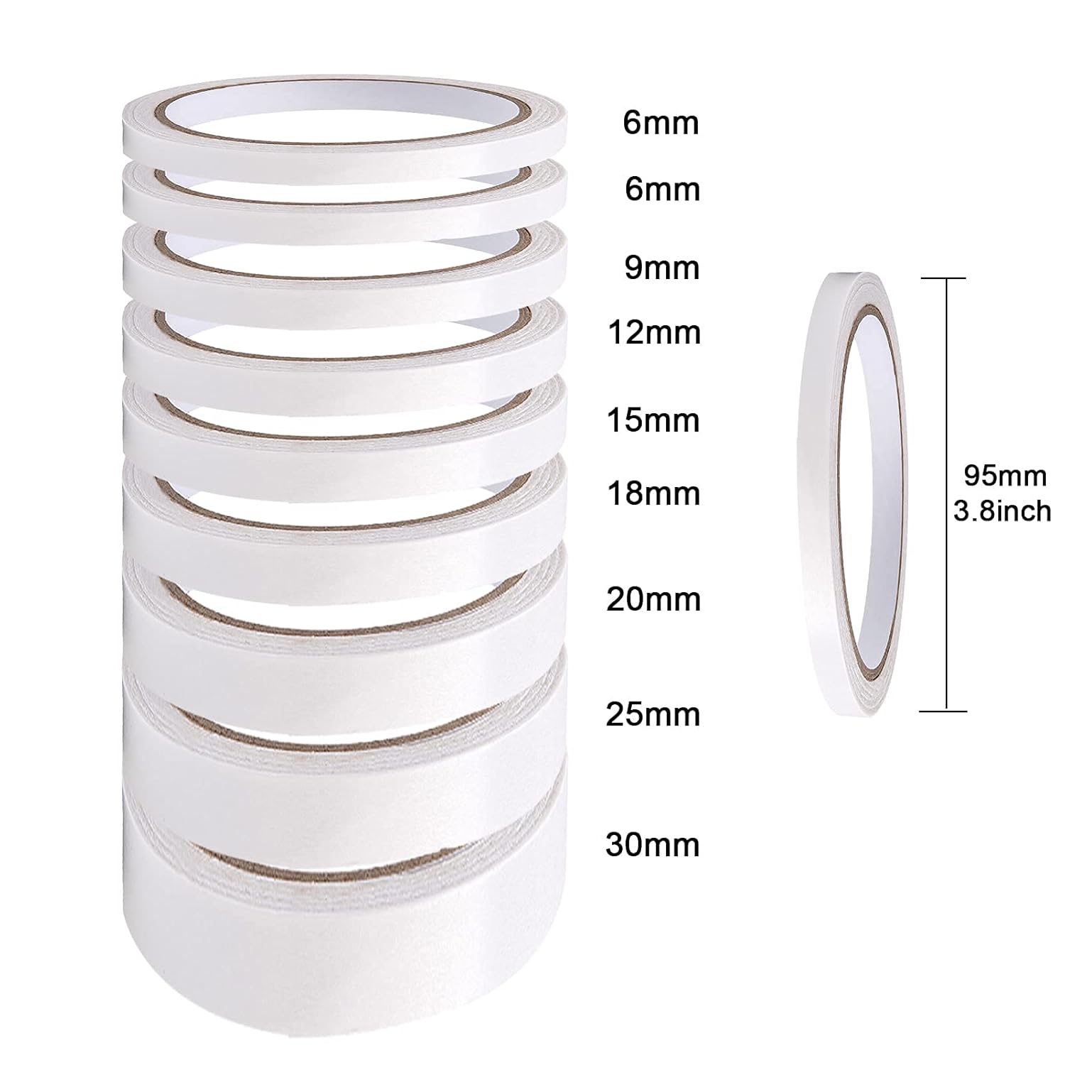 Double Sided Adhesive Tape, 9 Rolls Double-Sided Tape for Arts, DIY Crafts,Photography,Scrapbooking, Card Making and Office School Stationery Supplies (13 Yards Per Roll) : Arts, Crafts & Sewing