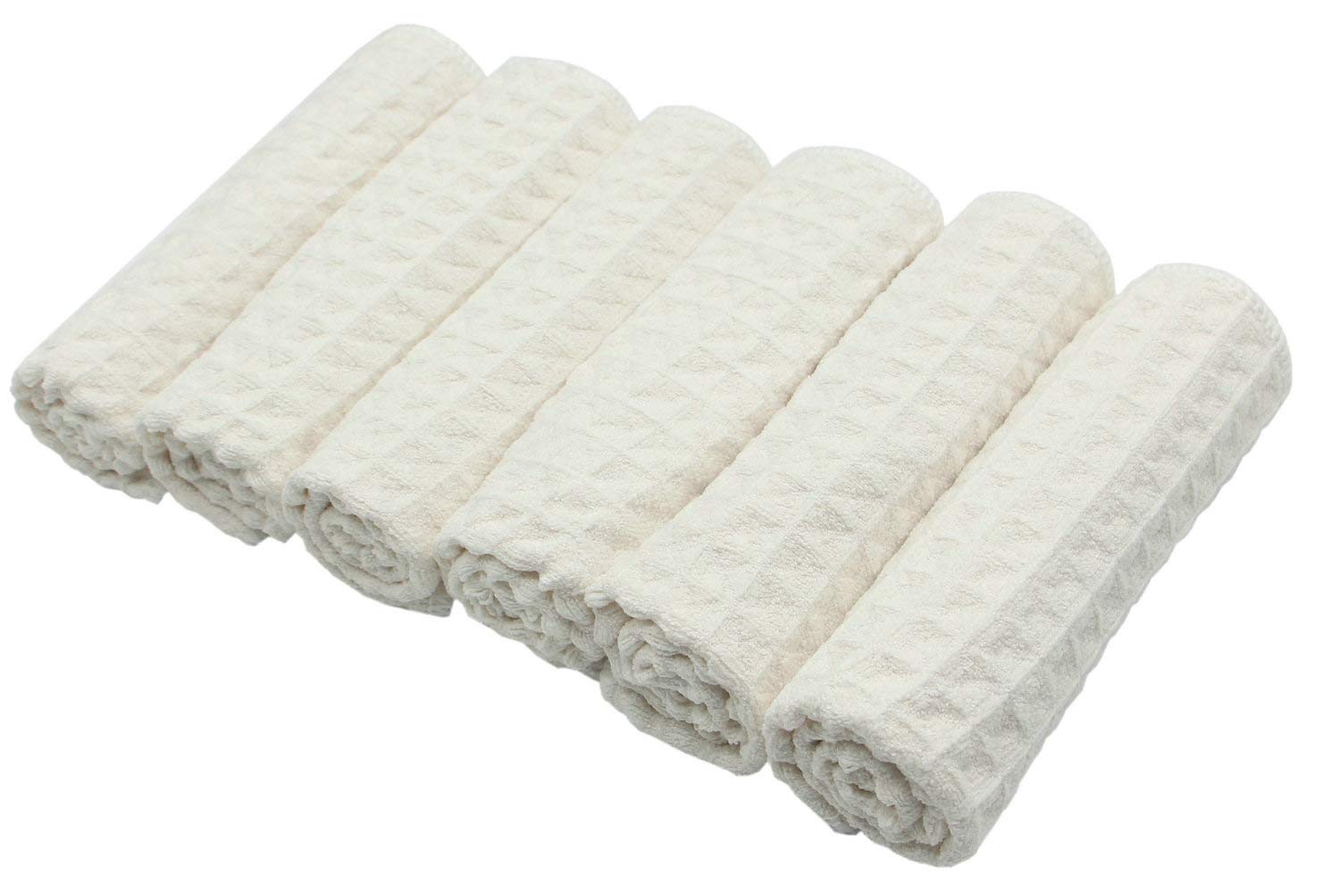 Paño de Limpieza de Microfibra para Cocina, Grueso, sin Olor, 12 Pulgadas x 12 Pulgadas, Paquete de 6