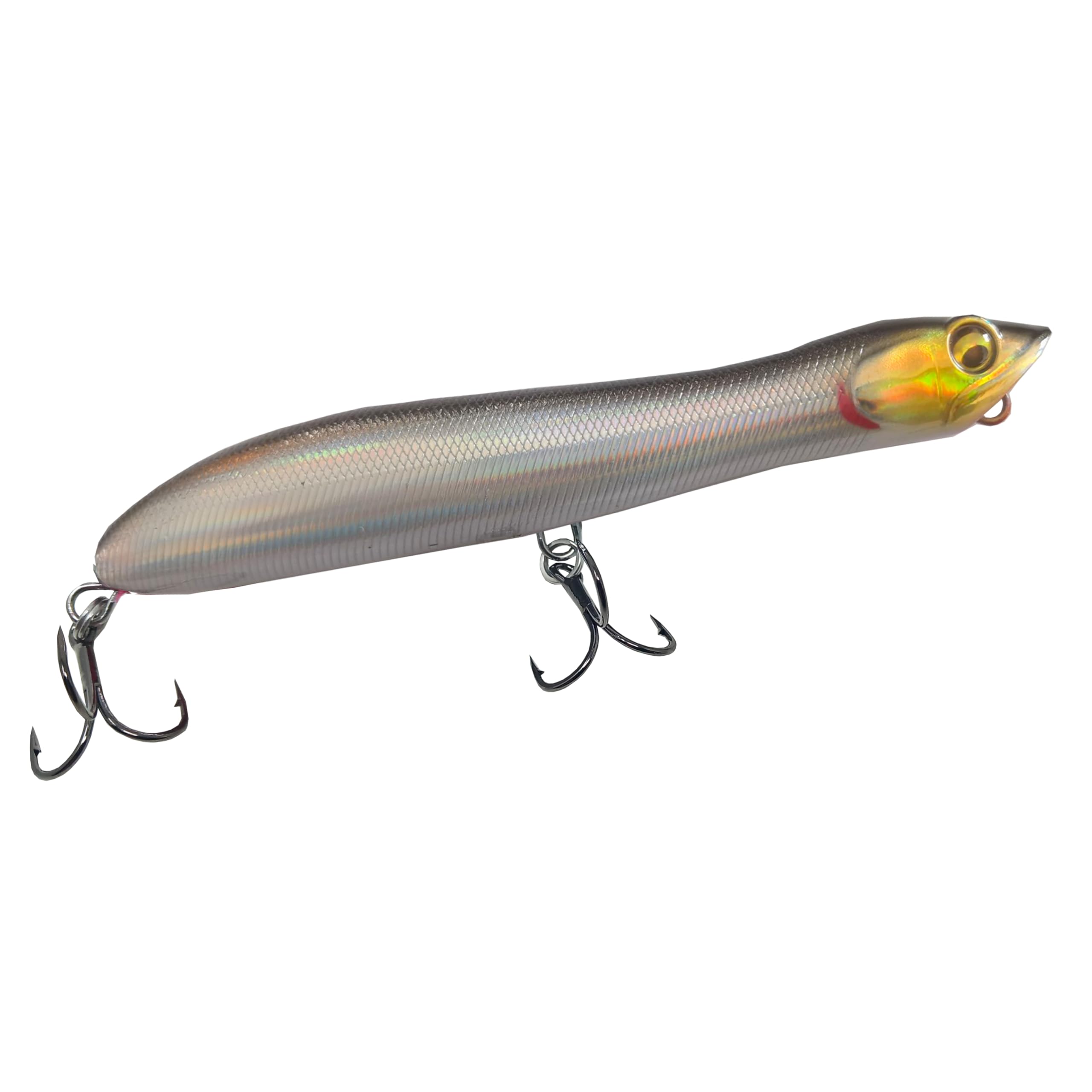 FLADEN Fishing - Captura Predator Surface Lure 12.5cm 20g - 8 Colour Options - Great for Marine Species Bass and other Predatory Species Mackerel Cod & Pike (Black Silver Ghost) [18-1112504]