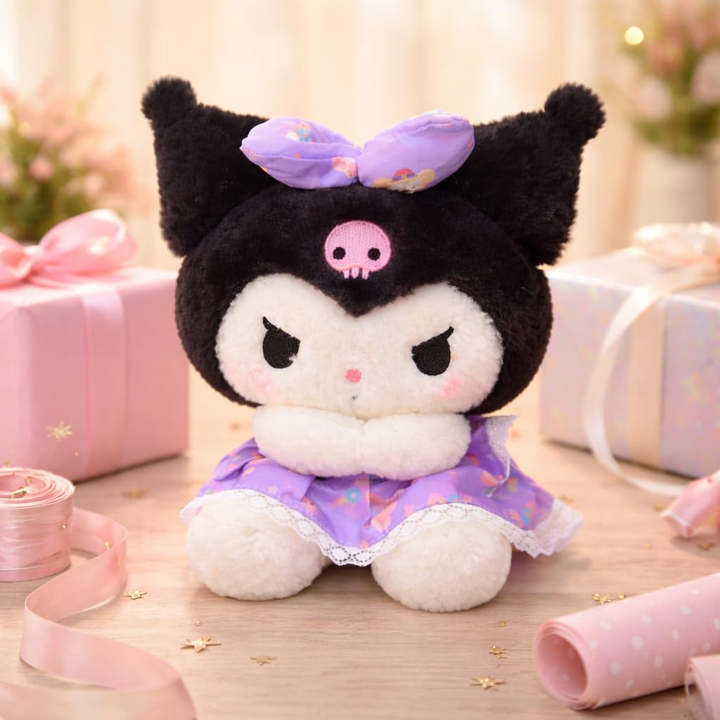 Sanrio Kuromi Soft Plush Toy – 20cm | Official Licensed Black