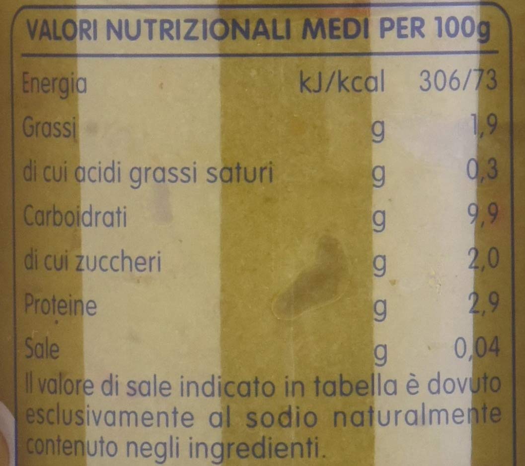 Mellin 132145 Pappa Completa Verdure Semolino e Pollo, 6 Confezioni da 400 Gr
