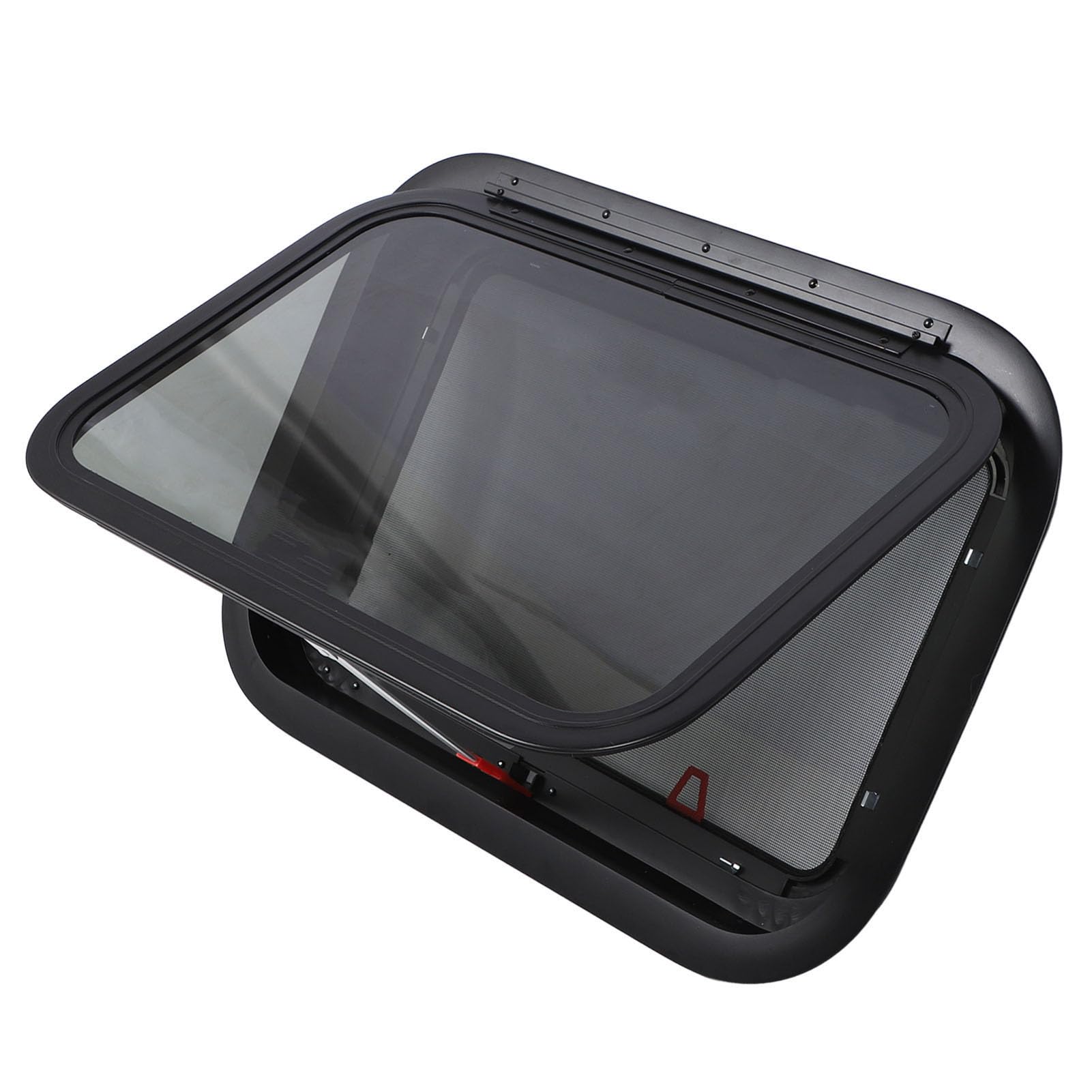 Yinhing Finestra di Uscita di Emergenza per, Telaio in Alluminio Anodizzato da 22,4" x15,2 con Schermo a Rete in Vetro Temperato per Roulotte e Installazione Semplice e Rapida con Blocco di