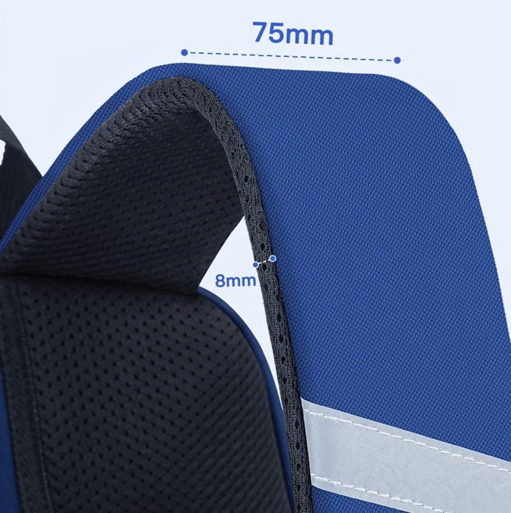BININBOX Sac à Dos Scolaire Enfant Garçon Primaire (Bleu, 41cm,19L) | Tissu Oxford Étanche Durable, Grande Capacité à 3 Couches, Bretelles Ergonomiques Matelassées