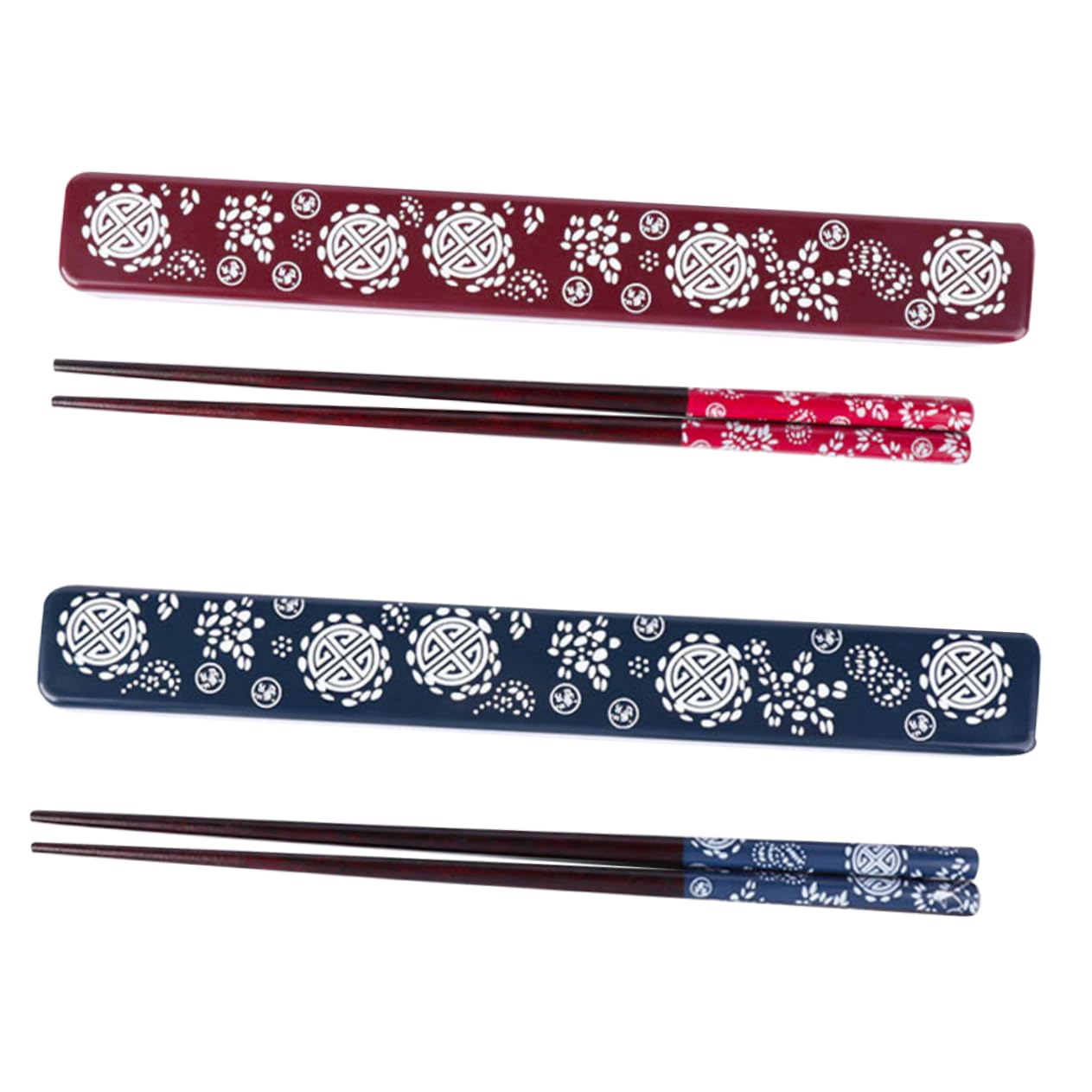 Baguettes avec Boîtes de Rangement 2 Sets Bois Abs, Légères