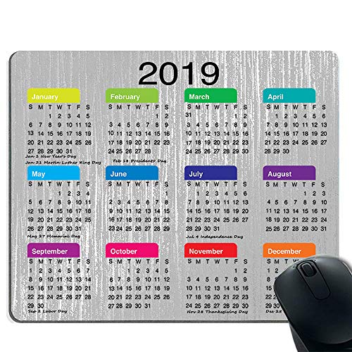 Preisvergleich Produktbild 2019 nuovo tappetino per mouse calendario con sfondo grigio per computer