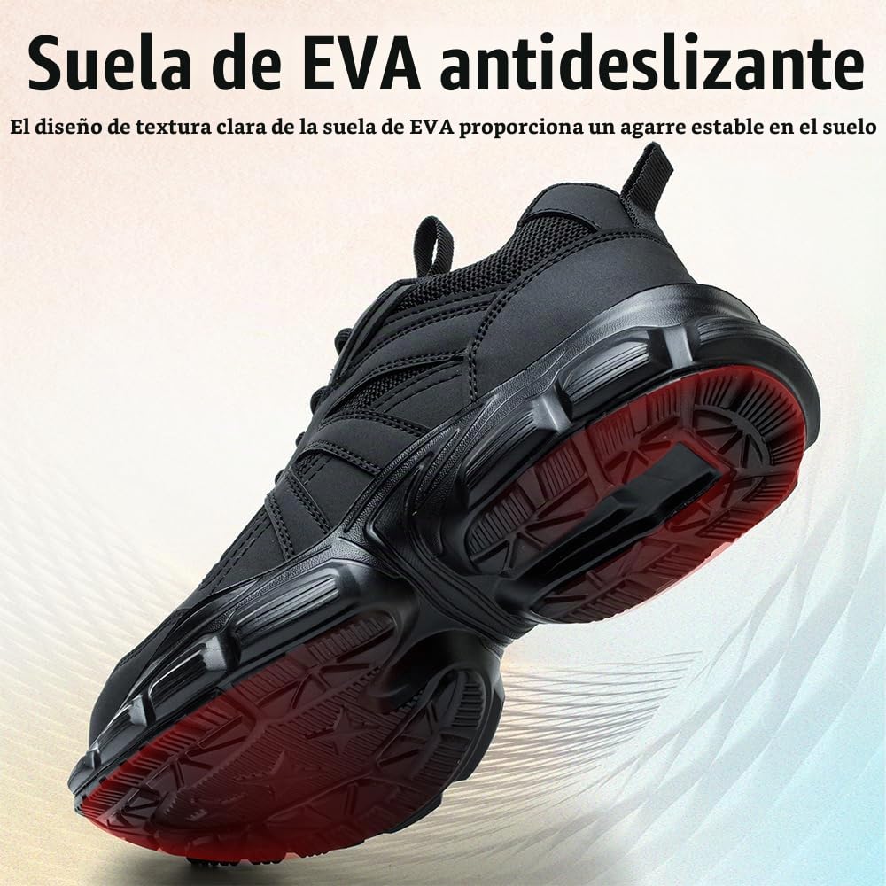 Zapatos de Seguridad para Mujer Ligeras Punta de Acero Zapatillas Cómodos Antideslizante de Trabajo Transpirable Calzado de Seguridad 36-42EU