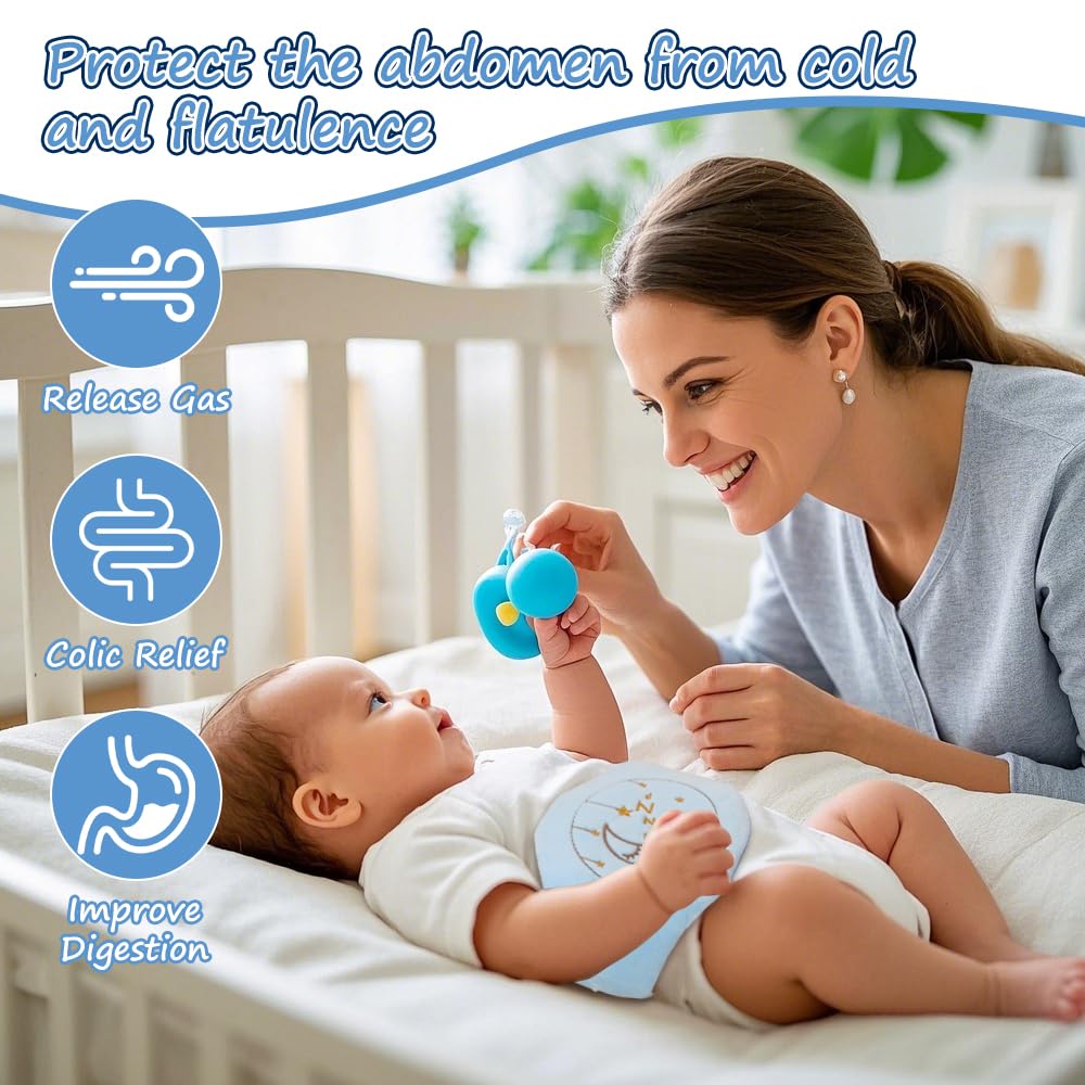 Bouillotte Bebe Anti Colique Ceinture, Bouillotte Bebe Remplie, Coussin Chauffant Micro Onde BouillotTe BeBe, Chauffant Micro, Garnissage Naturel en Noyaux de Cerises, Idéale pour Apaiser Bébé