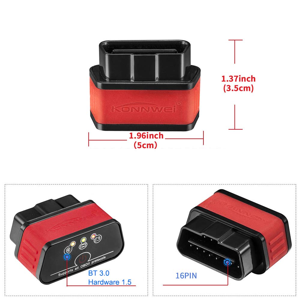 KONNWEI KW903 Dimensions and Connector